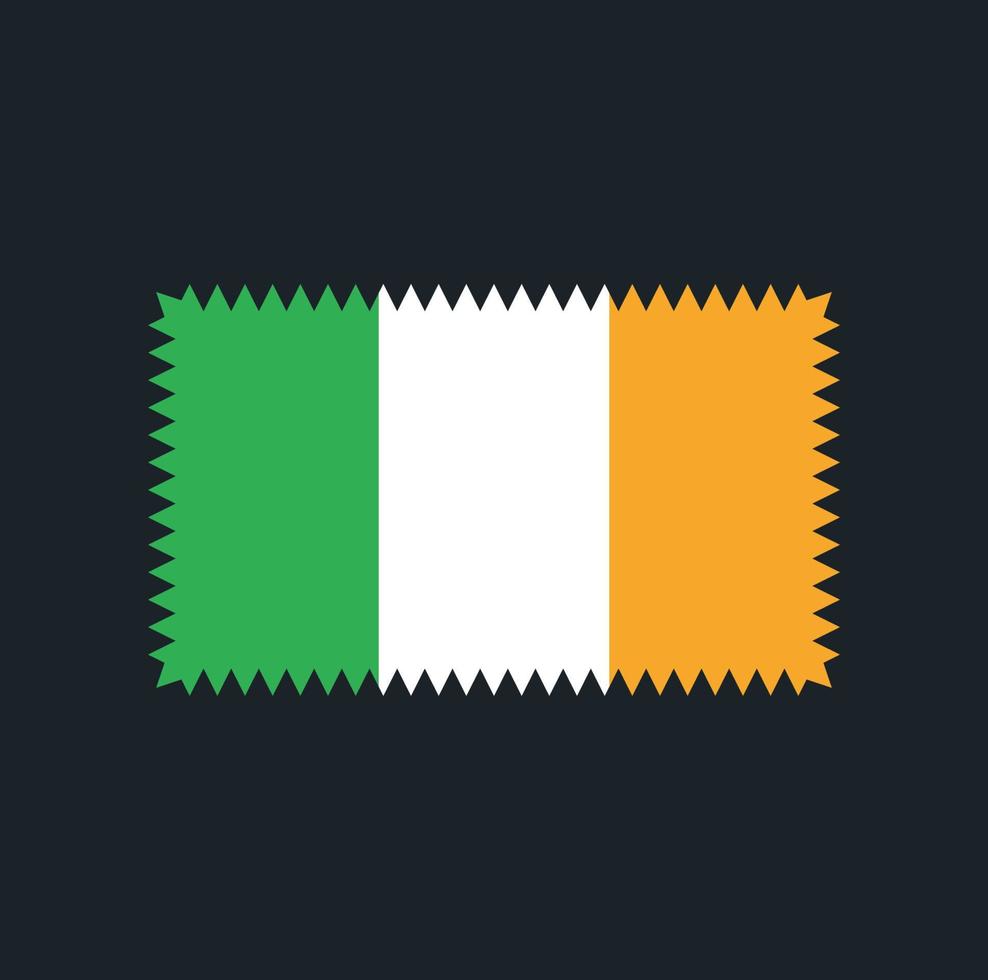 design de vetor de bandeira da irlanda. bandeira nacional