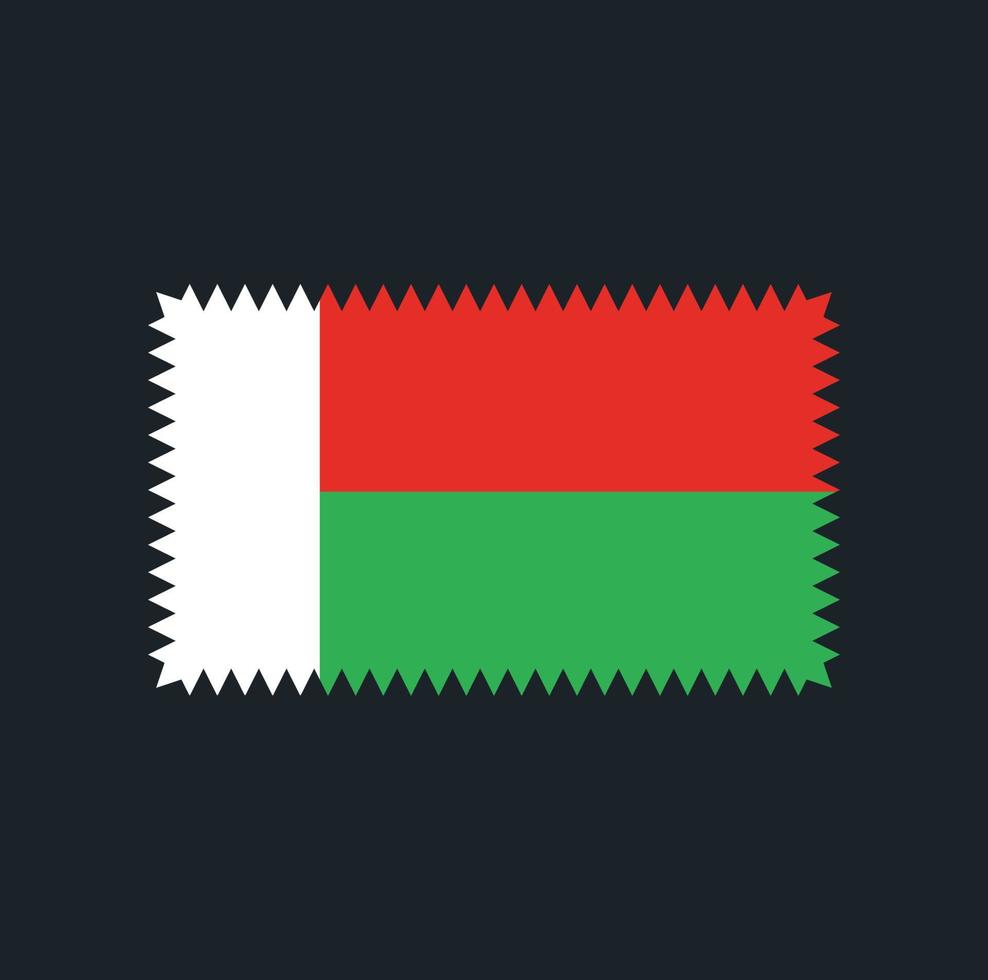 desenho vetorial de bandeira de madagascar. bandeira nacional vetor