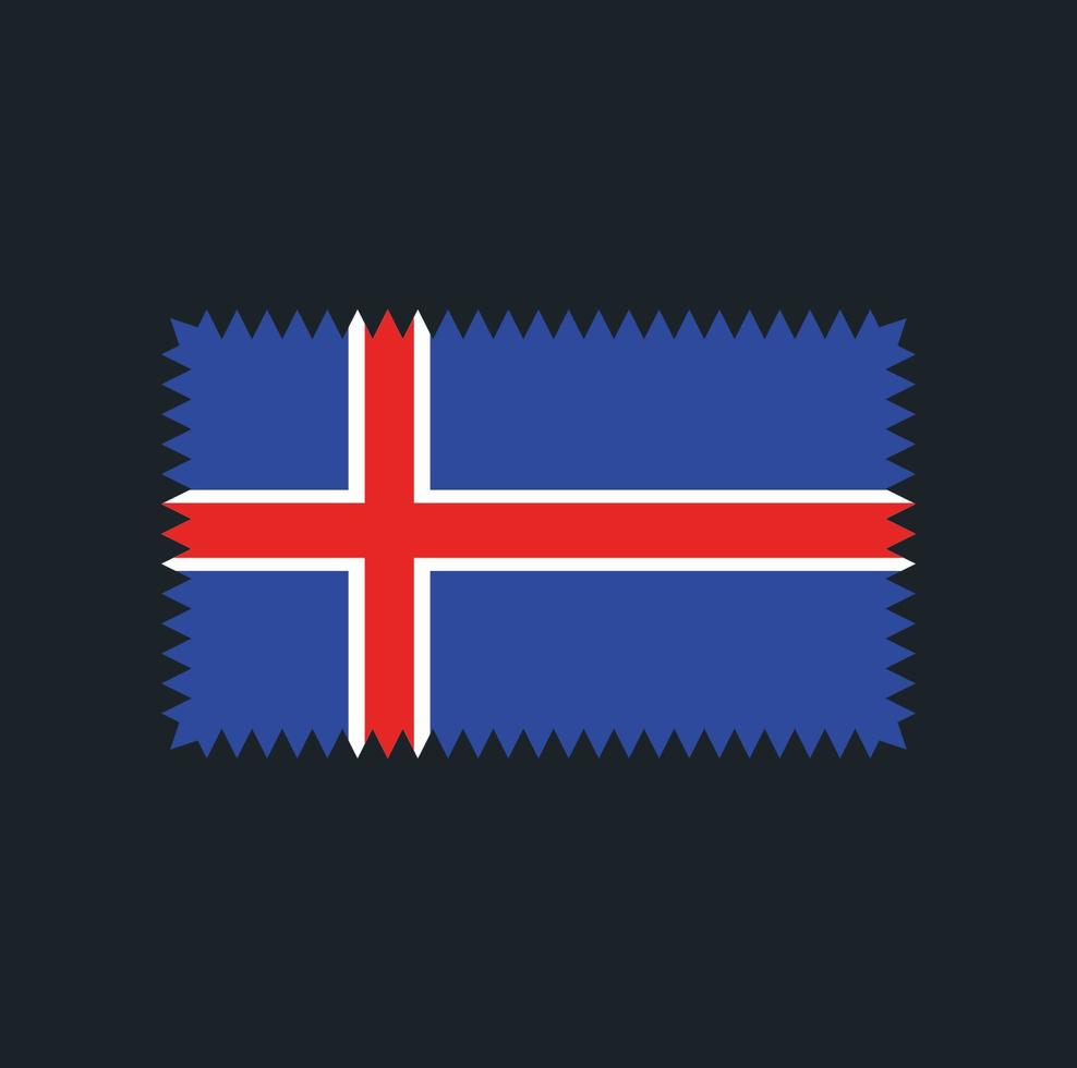 design de vetor de bandeira da islândia. bandeira nacional