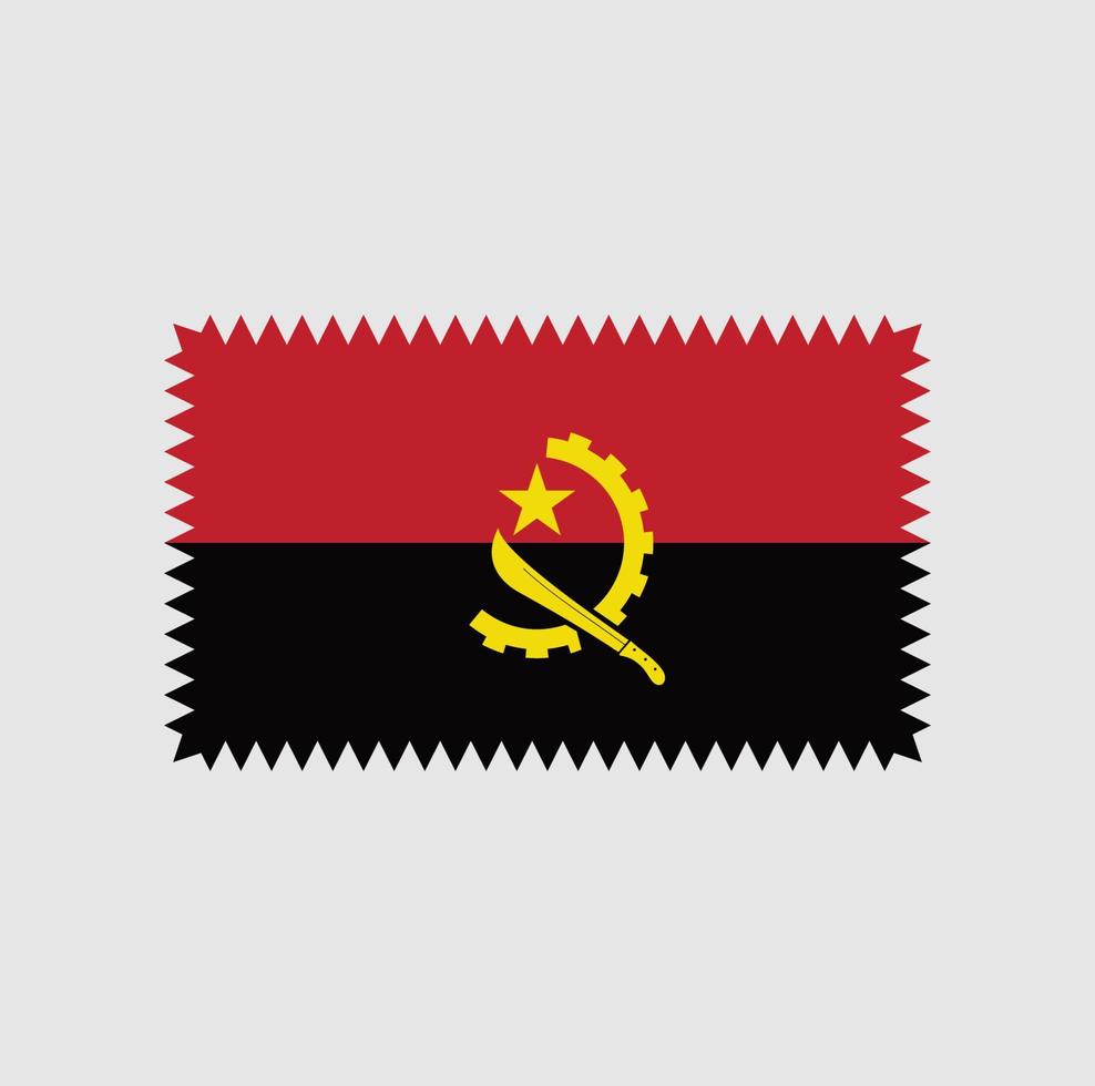 desenho vetorial de bandeira de angola. bandeira nacional vetor