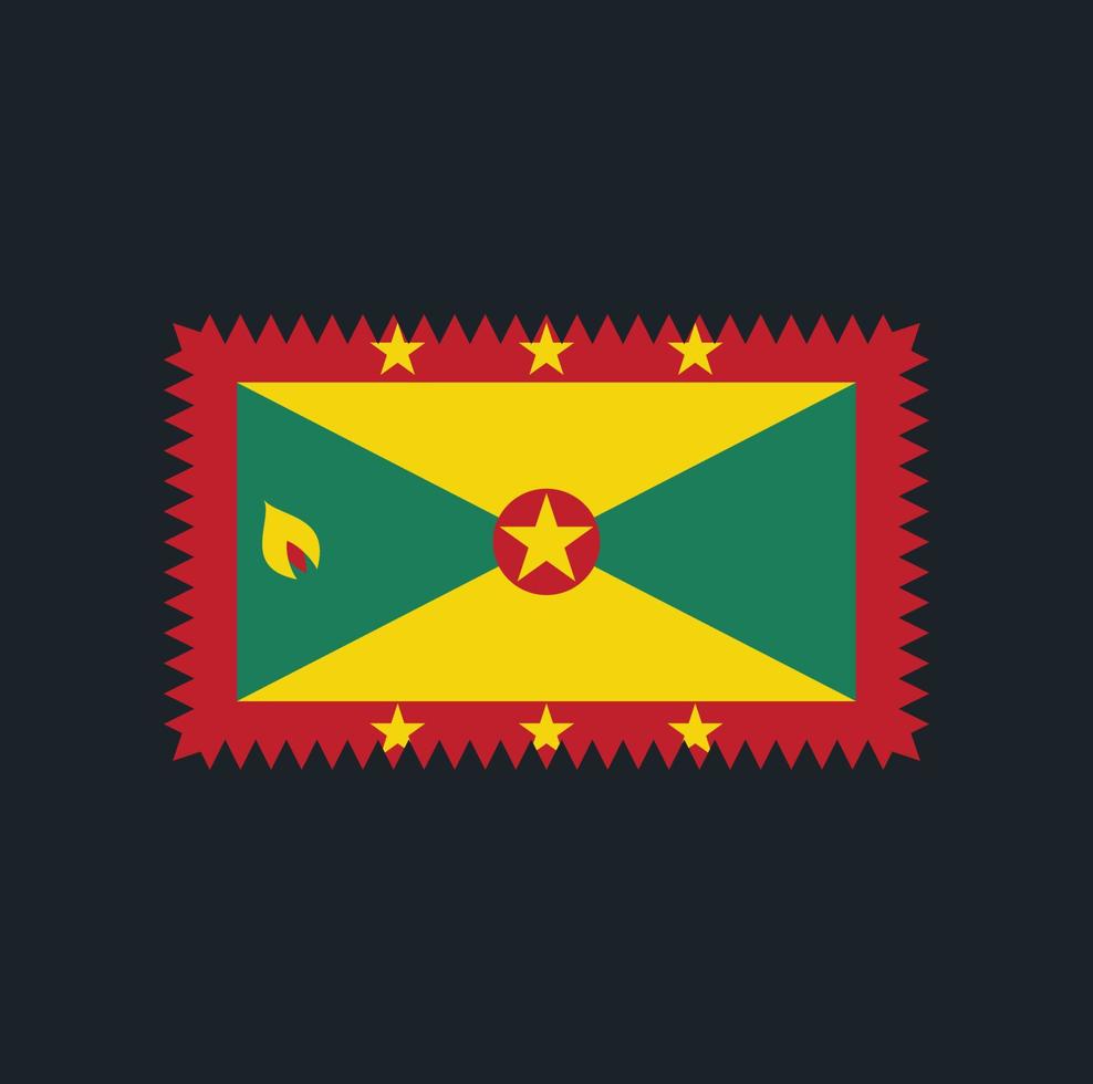 projeto de vetor de bandeira de granada. bandeira nacional