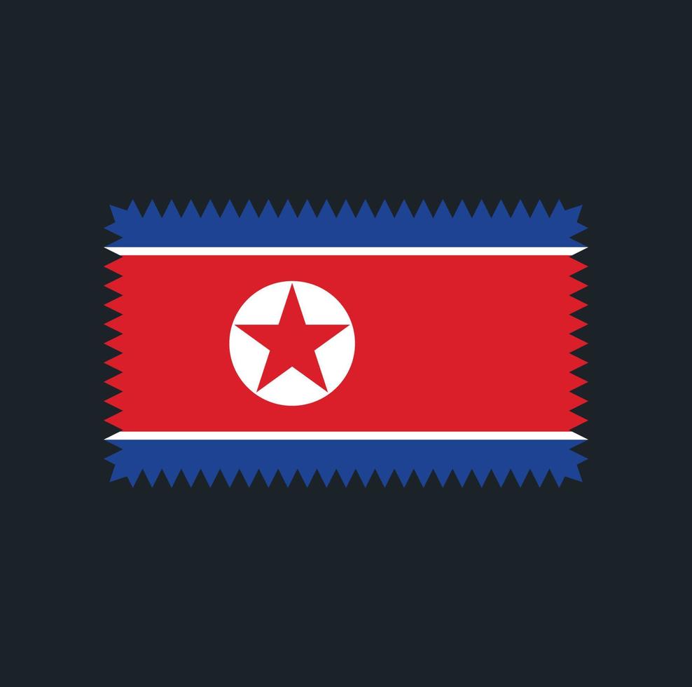 design de vetor de bandeira da coreia do norte. bandeira nacional