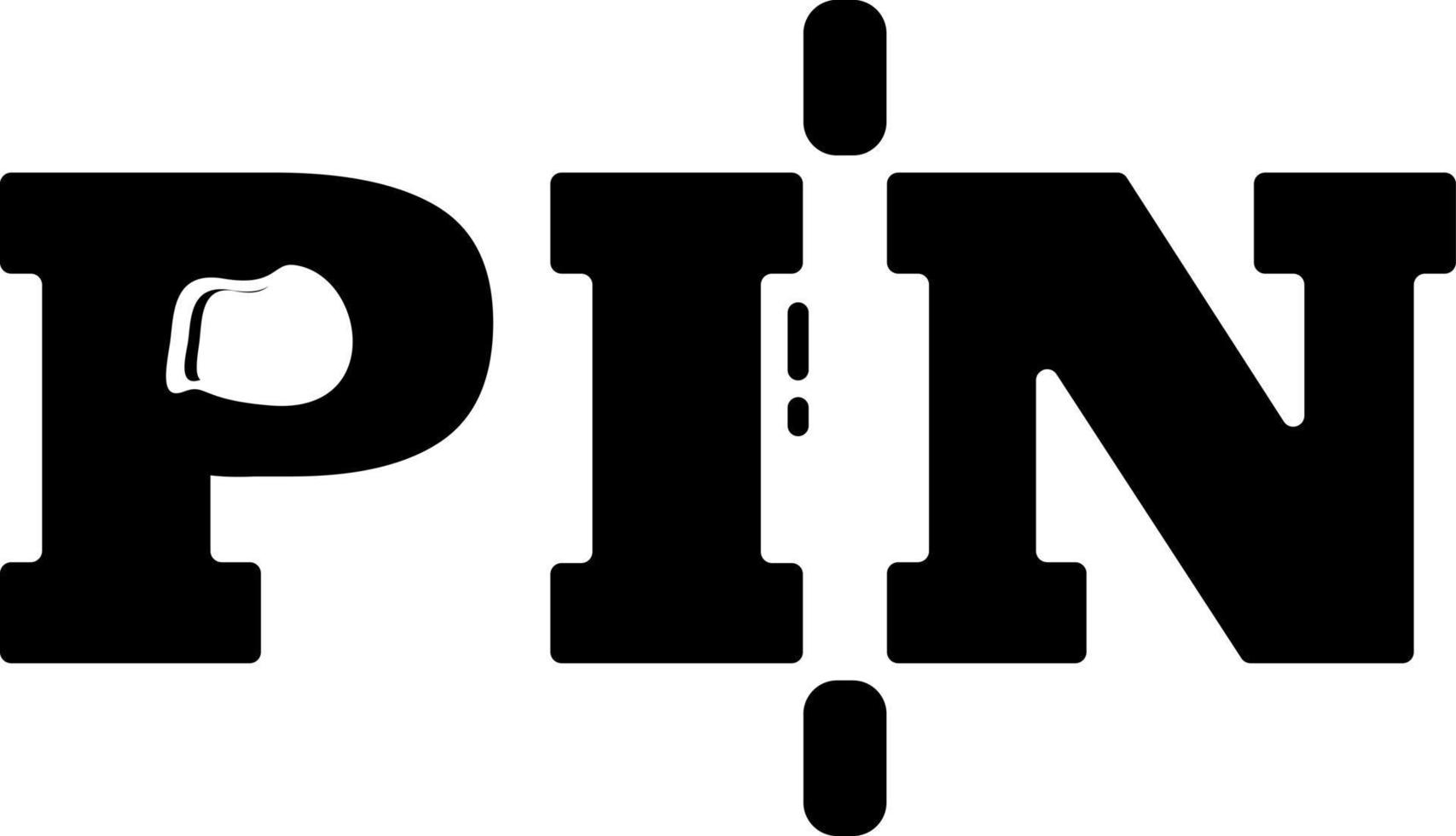 logotipo abstrato de texto de pino de bolo rolando vetor