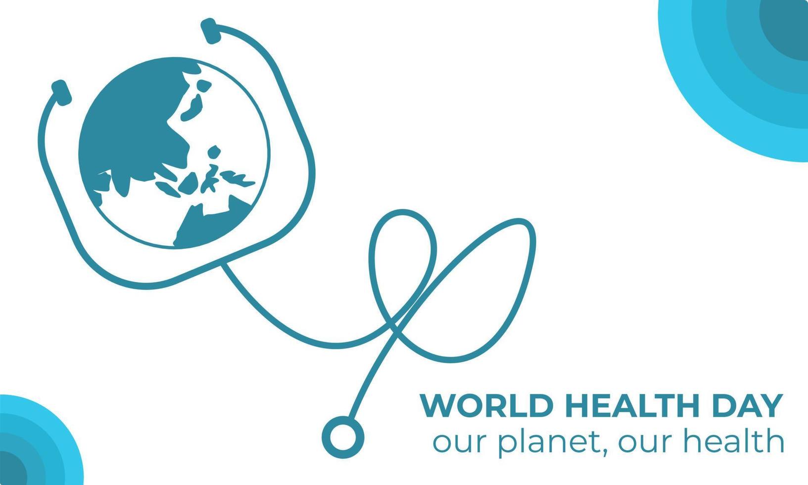 cartaz do dia mundial da saúde. vetor