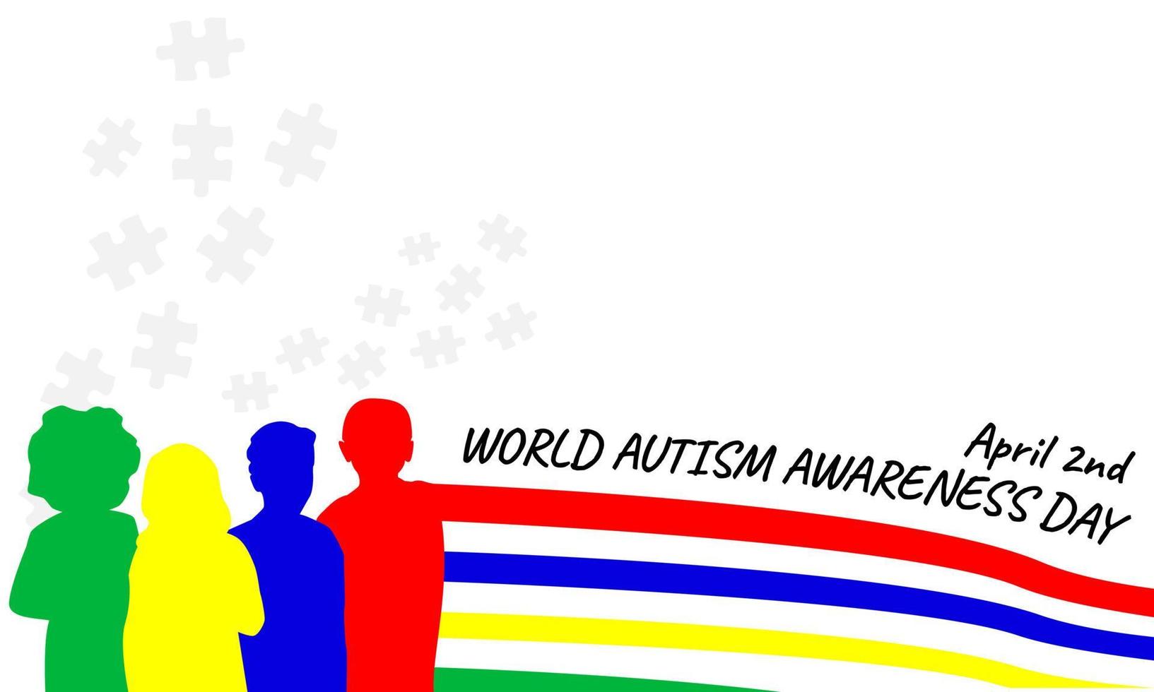 cartaz do dia mundial da conscientização do autismo. vetor