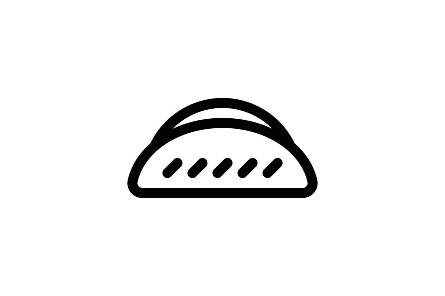 estilo de linha de comida mexicana de ícone de taco grátis vetor