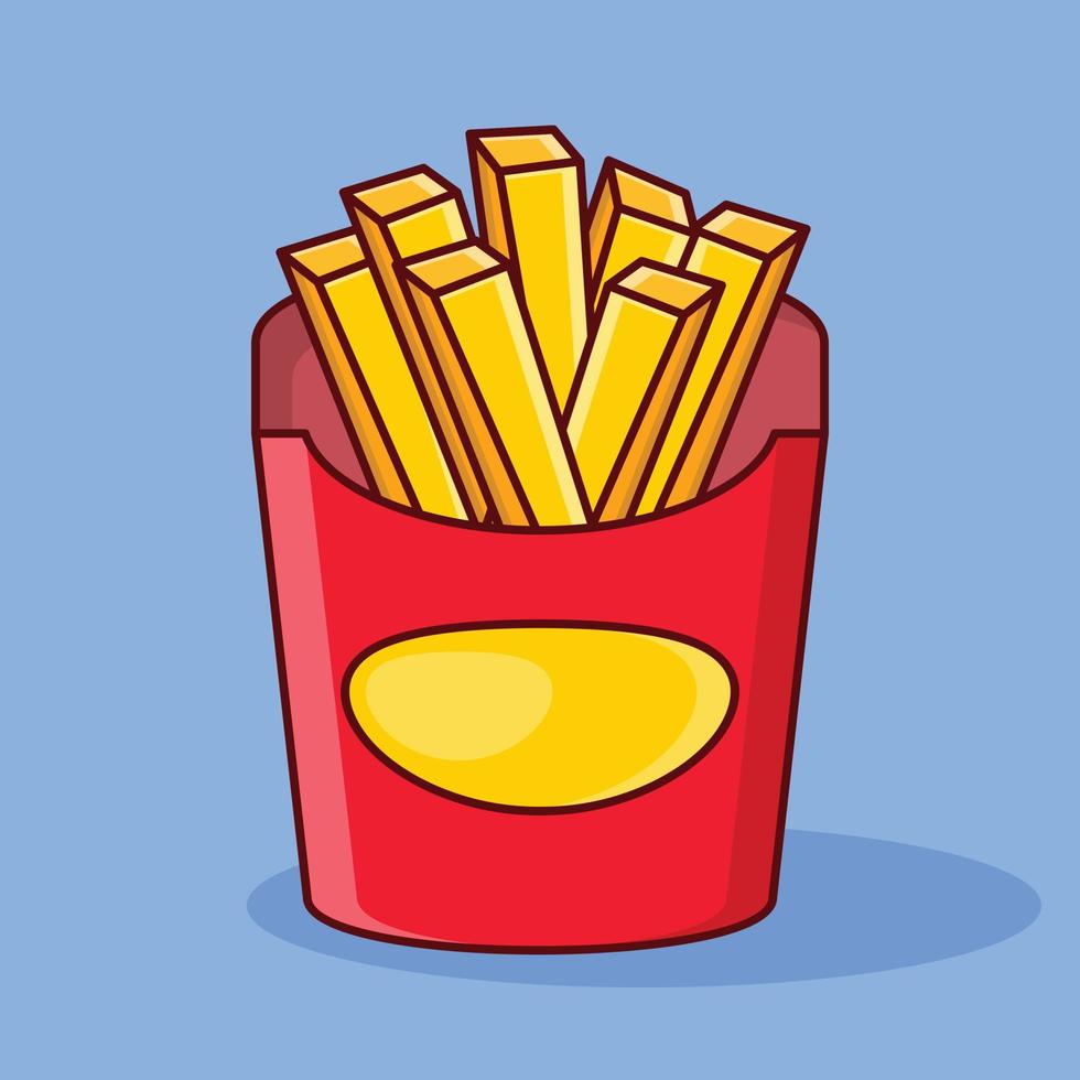 ilustração vetorial de batatas fritas em símbolos de qualidade background.premium. ícones vetoriais para conceito e design gráfico. vetor