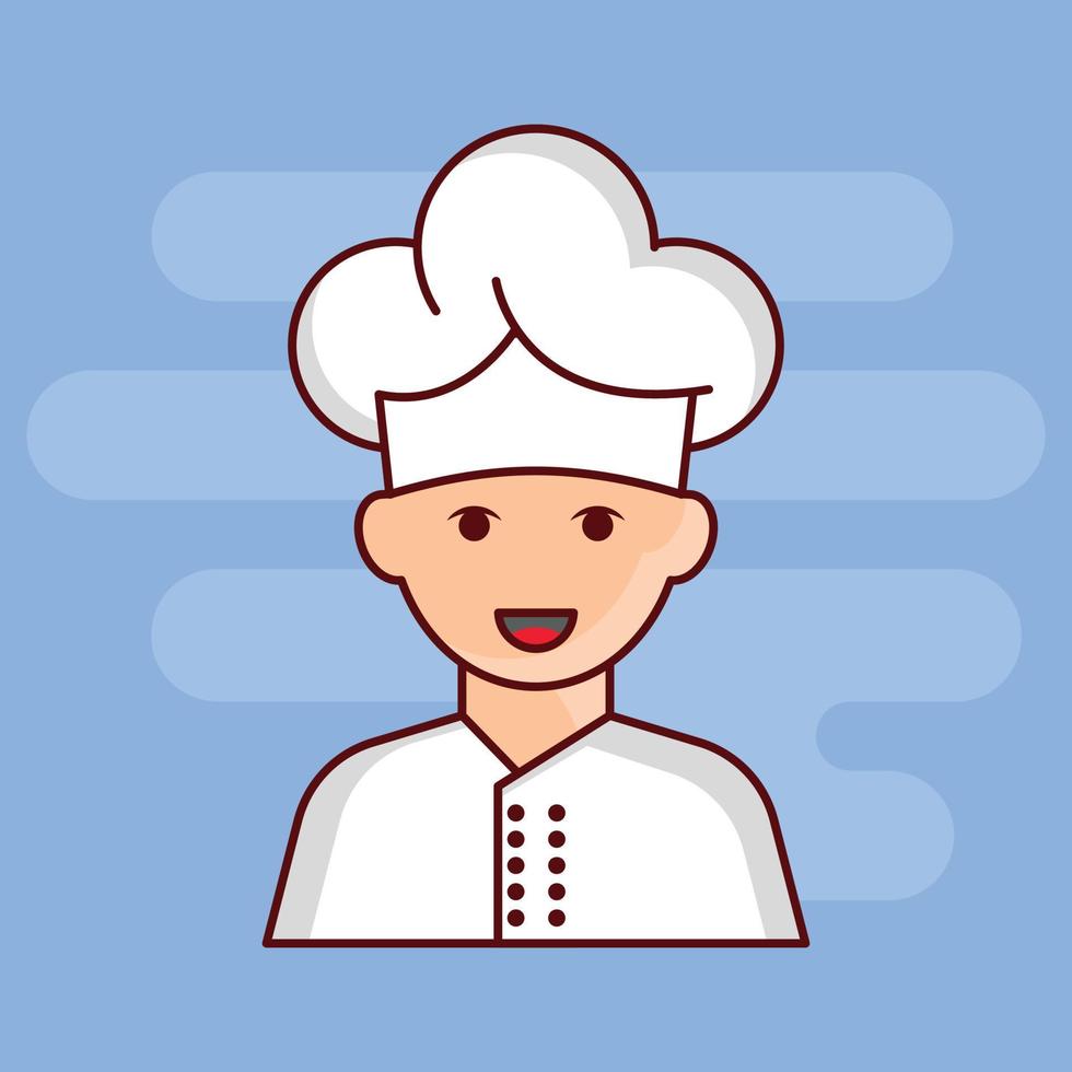 ilustração vetorial chef em símbolos de qualidade background.premium. ícones vetoriais para conceito e design gráfico. vetor