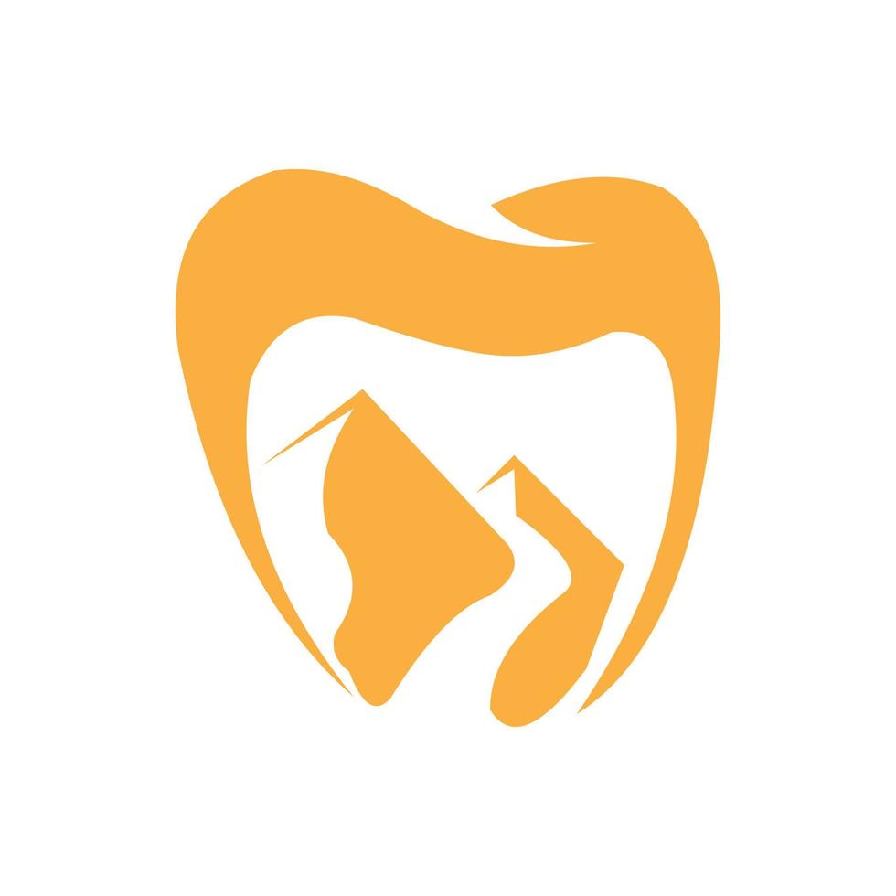 ilustração logotipo dental para saudável vetor