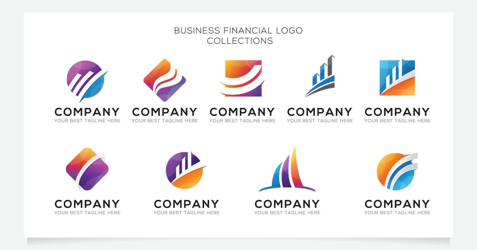 coleções de logotipo financeiro de negócios vetor