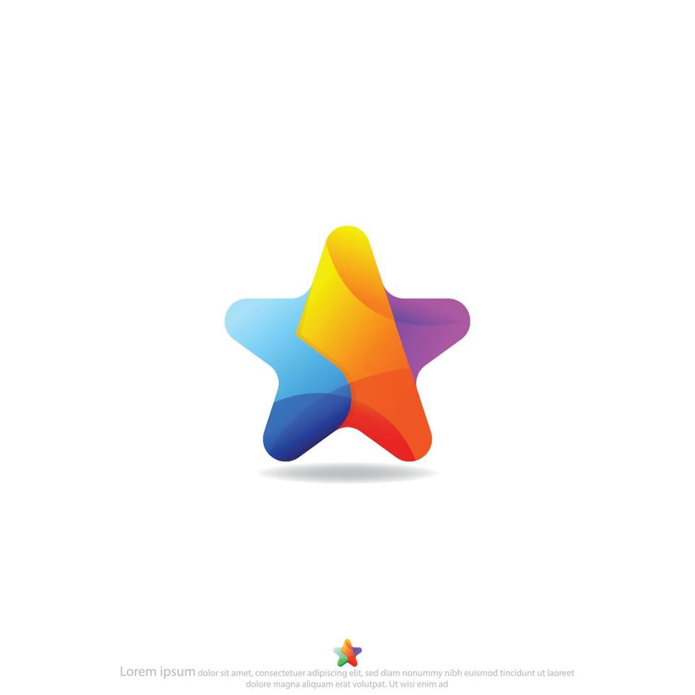 vetor de design de logotipo colorido estrela