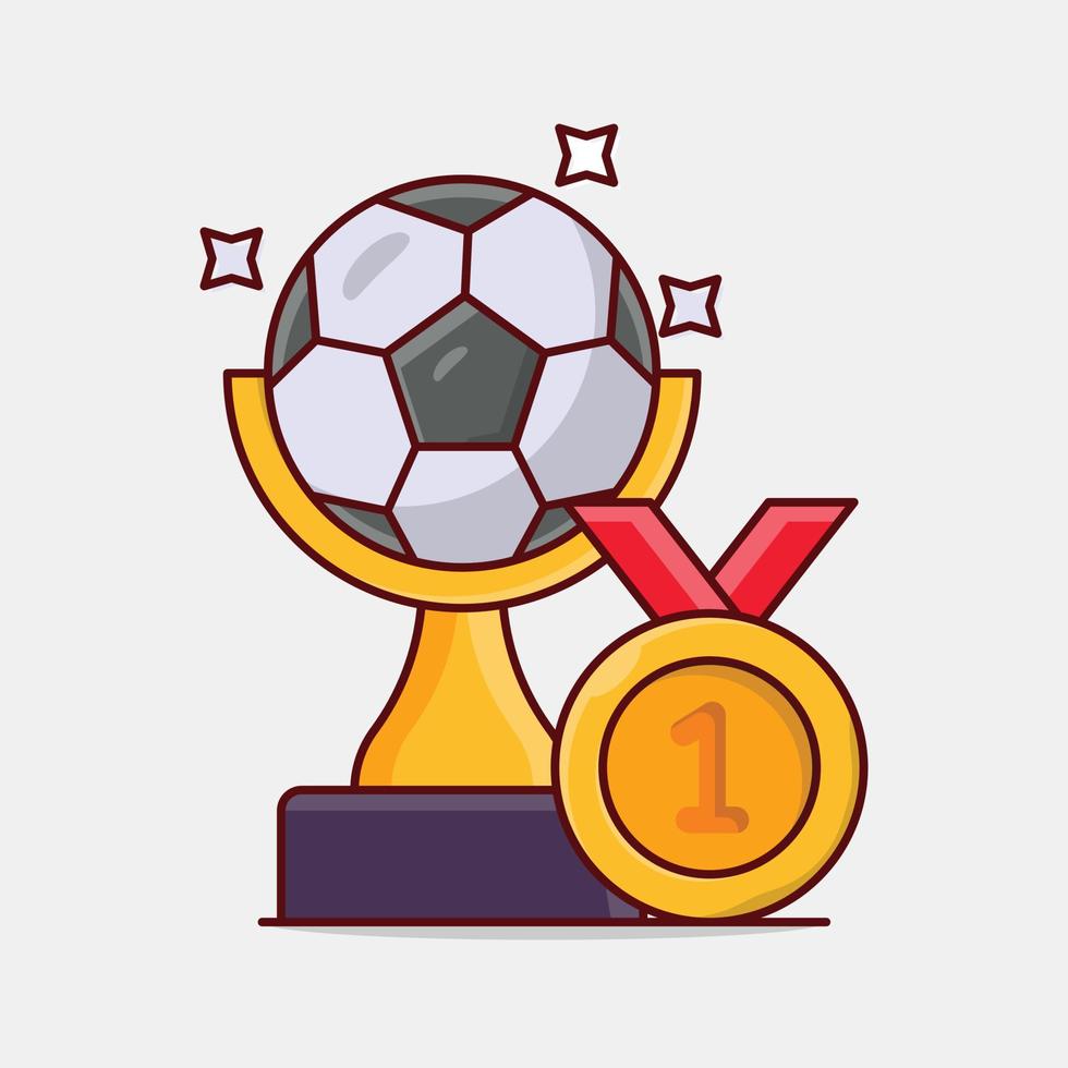 ilustração vetorial de futebol em símbolos de qualidade background.premium. ícones vetoriais para conceito e design gráfico. vetor