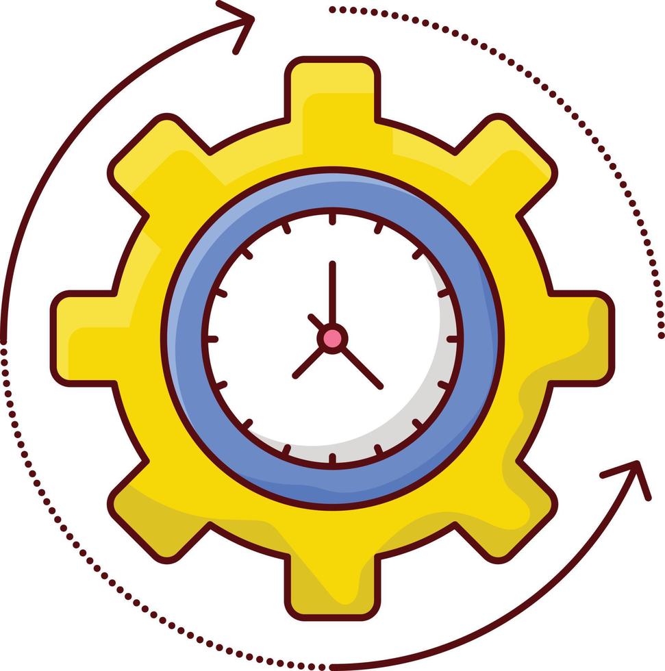 ilustração vetorial de configuração de tempo em símbolos de qualidade background.premium. ícones vetoriais para conceito e design gráfico. vetor