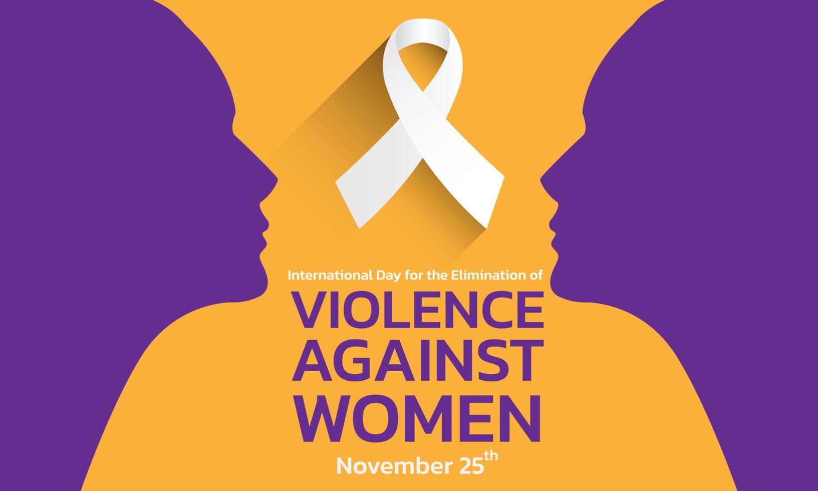ilustração vetorial de um plano de fundo para o dia internacional para a eliminação da violência contra as mulheres vetor