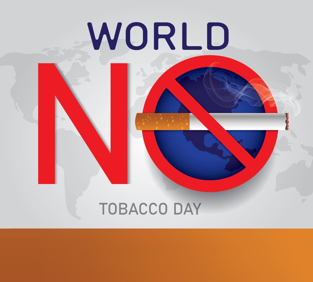 ilustração vetorial, pôster, plano de fundo ou banner para o dia mundial sem tabaco. pare de fumar vetor