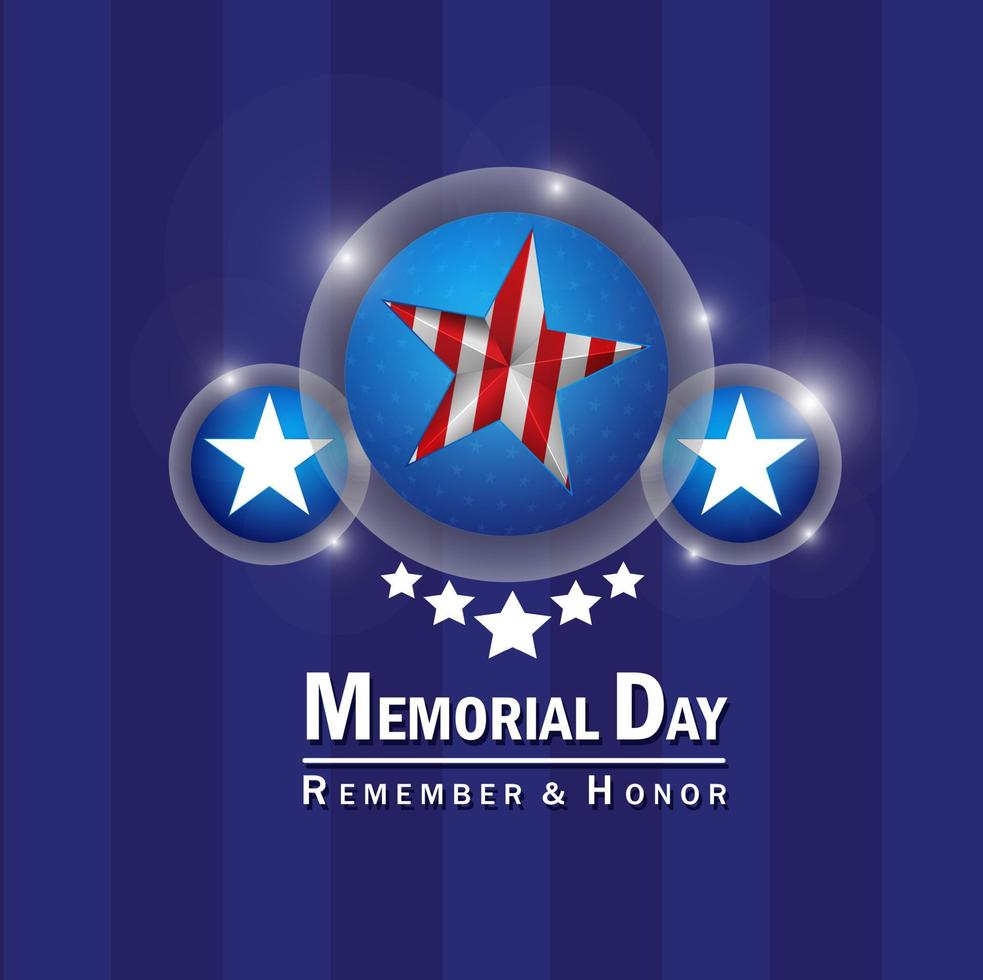Memorial day background design.honoring todos os que serviram. ilustração vetorial. vetor