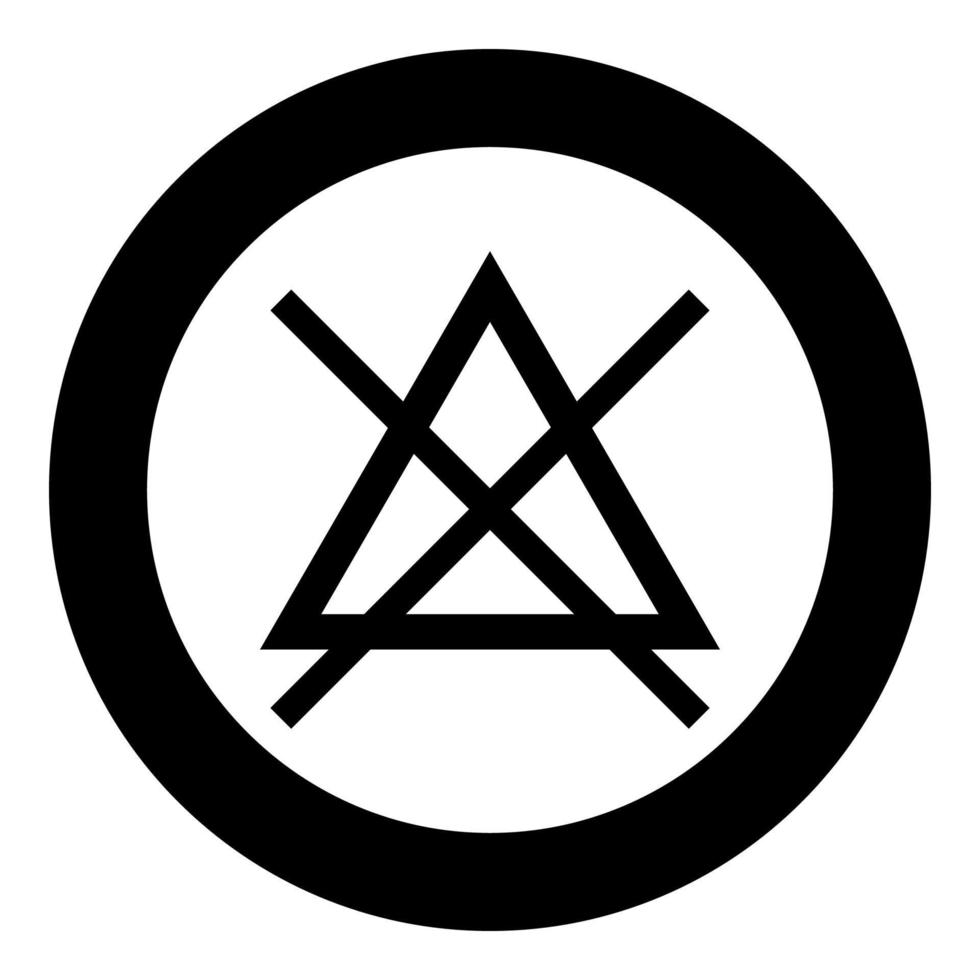símbolo não branqueie a cor preta do ícone no círculo vetor