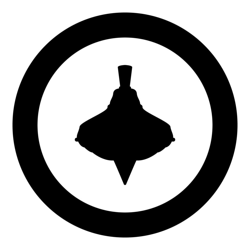 ícone preto de redemoinho em círculo vetor