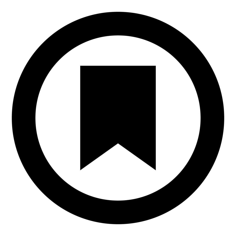 ícone de marcador de cor preta em círculo vetor