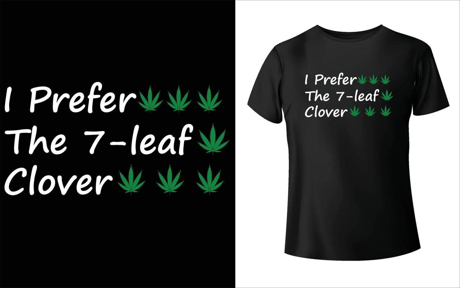 design de camiseta de maconha, vetor de maconha, folha de maconha.