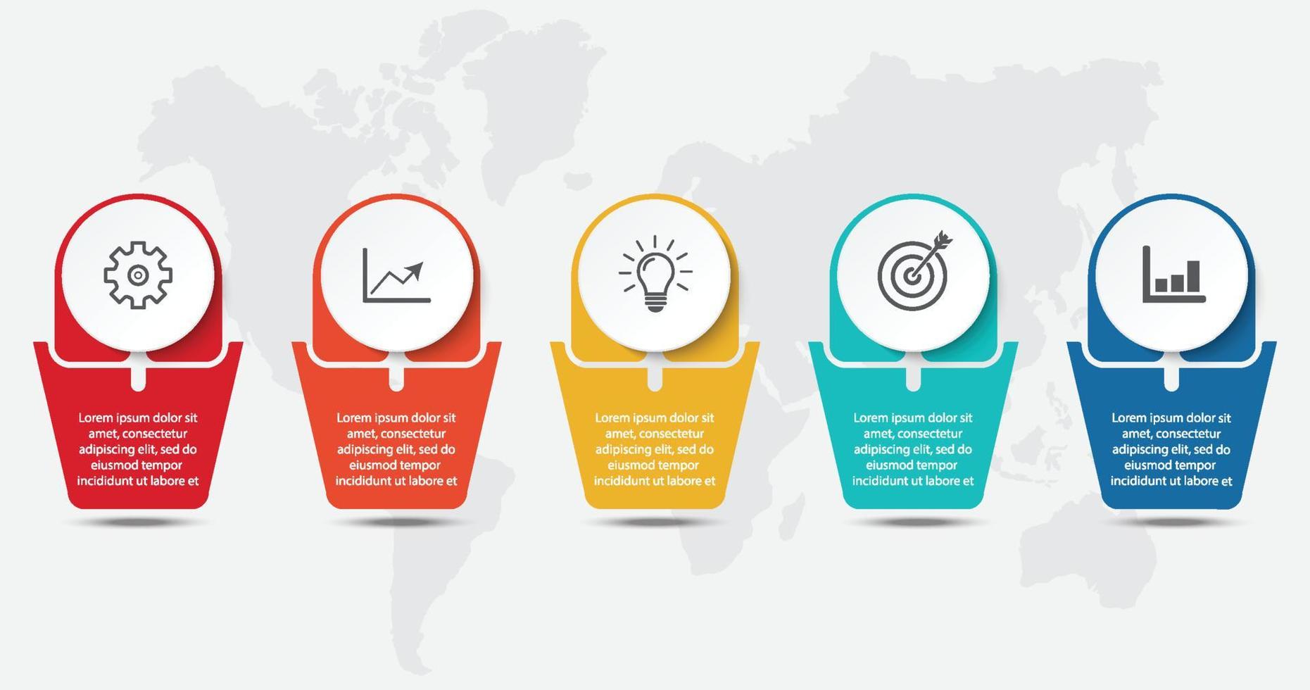 design de infográficos de linha do tempo, fluxo de trabalho ou diagrama de processo, fluxograma, ilustração vetorial eps10 vetor