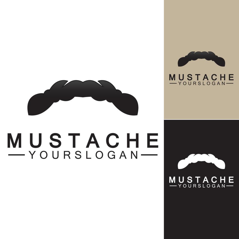 modelo de design de logotipo de ícone de vetor de bigode