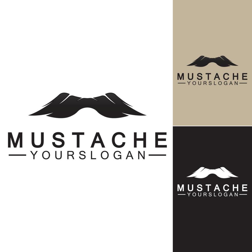 modelo de design de logotipo de ícone de vetor de bigode