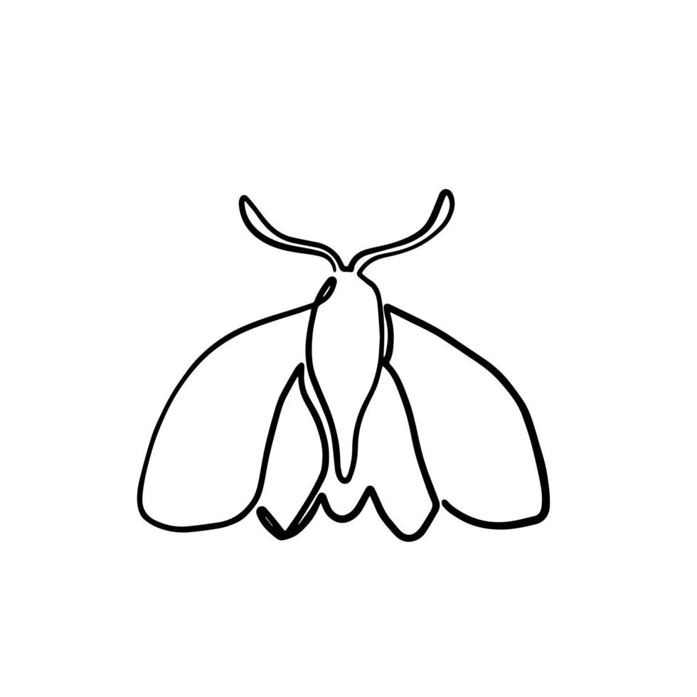 borboleta em estilo de linha contínua. modelo bonito em estilo de linha única para cartões. design de arte de linha de contorno para impressão de moda de camiseta. vetor