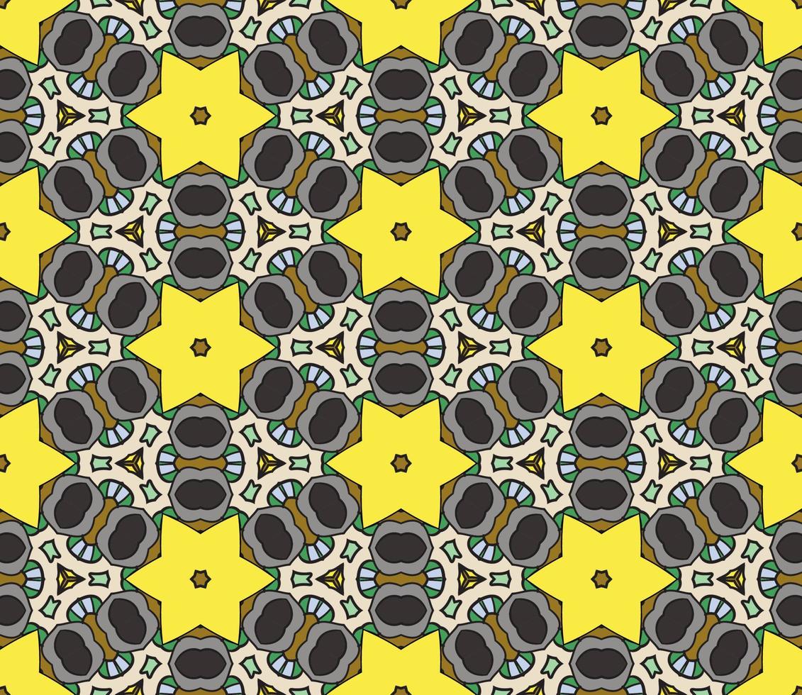 abstrato colorido doodle flor geométrica padrão sem emenda. fundo floral. mosaico, geo telha de ornamento de linha fina. vetor