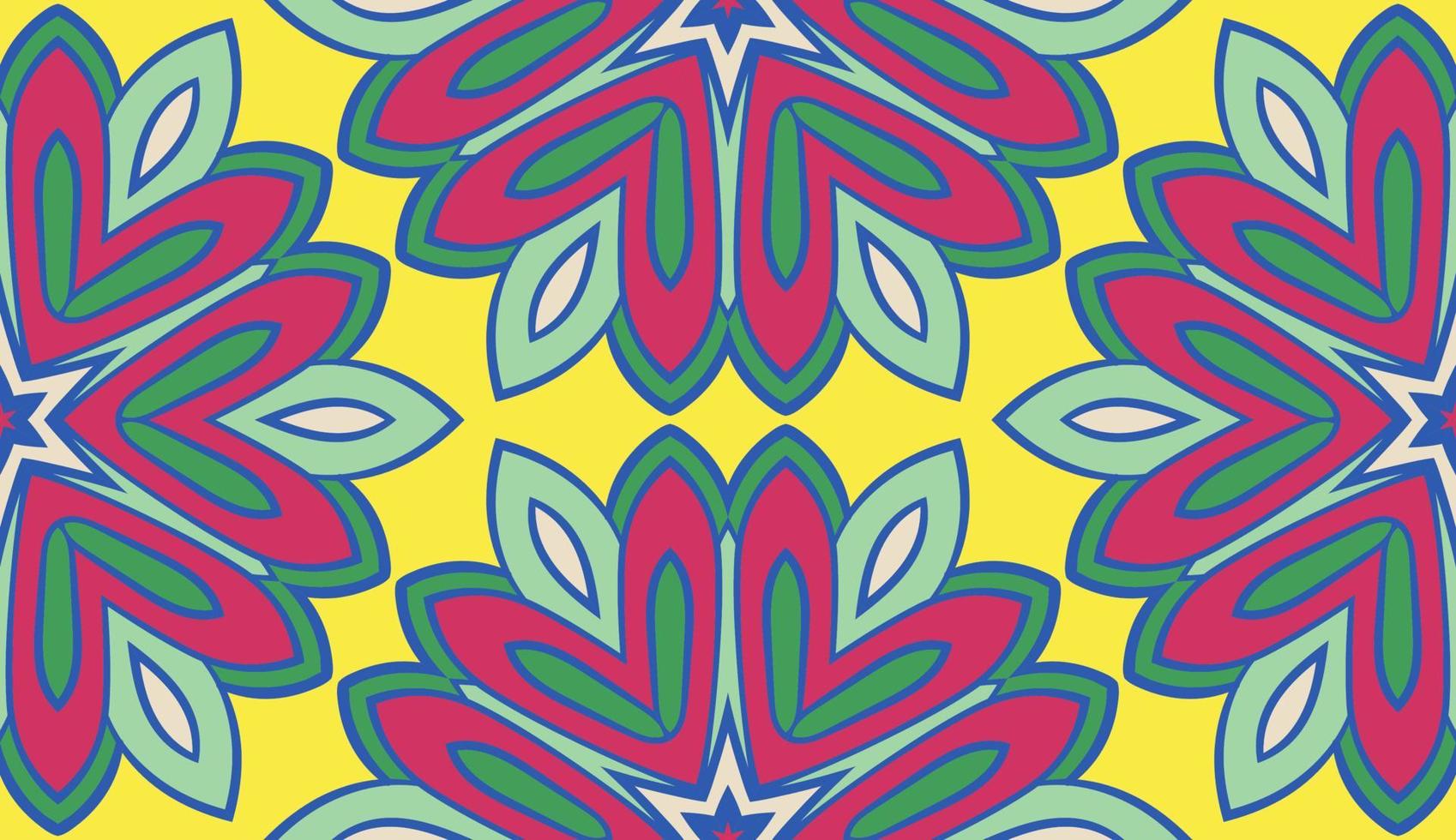 abstrato colorido doodle flor geométrica padrão sem emenda. fundo floral. mosaico de caleidoscópio, geo telha de ornamento de linha fina. vetor