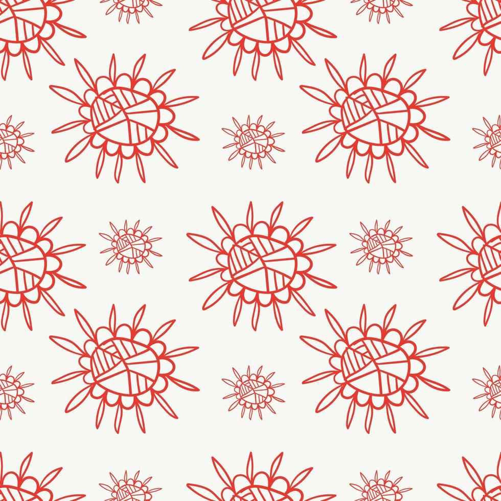 doodle padrão sem emenda floral colorido abstrato. fundo abstrato flor. vetor