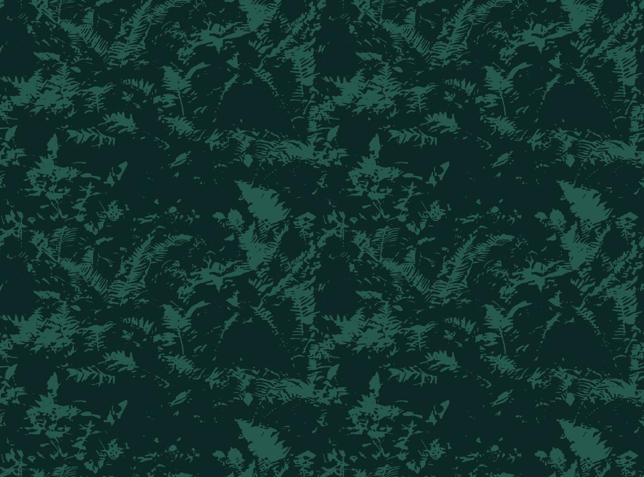 padrão sem emenda de samambaia. pano de fundo floral grunge. folhas de samambaia botânica tropical. fundo botânico. vetor