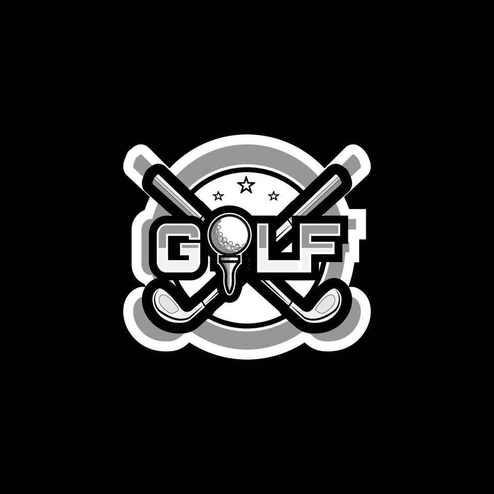 arte e ilustração de um golfe logosport vetor