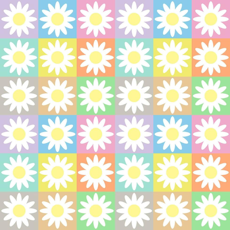 plano de fundo sem emenda com padrões florais em fundo multicolorido. vetor