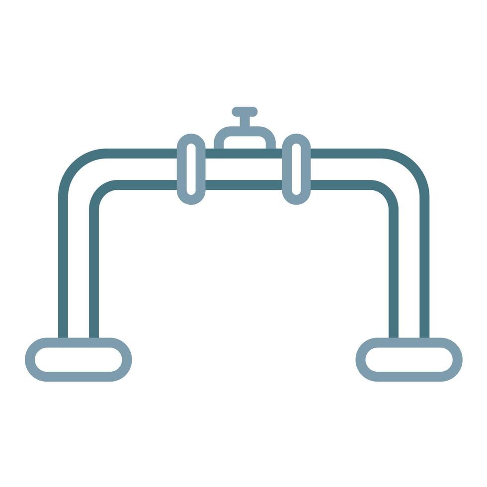 ícone de duas cores de linha de pipeline vetor