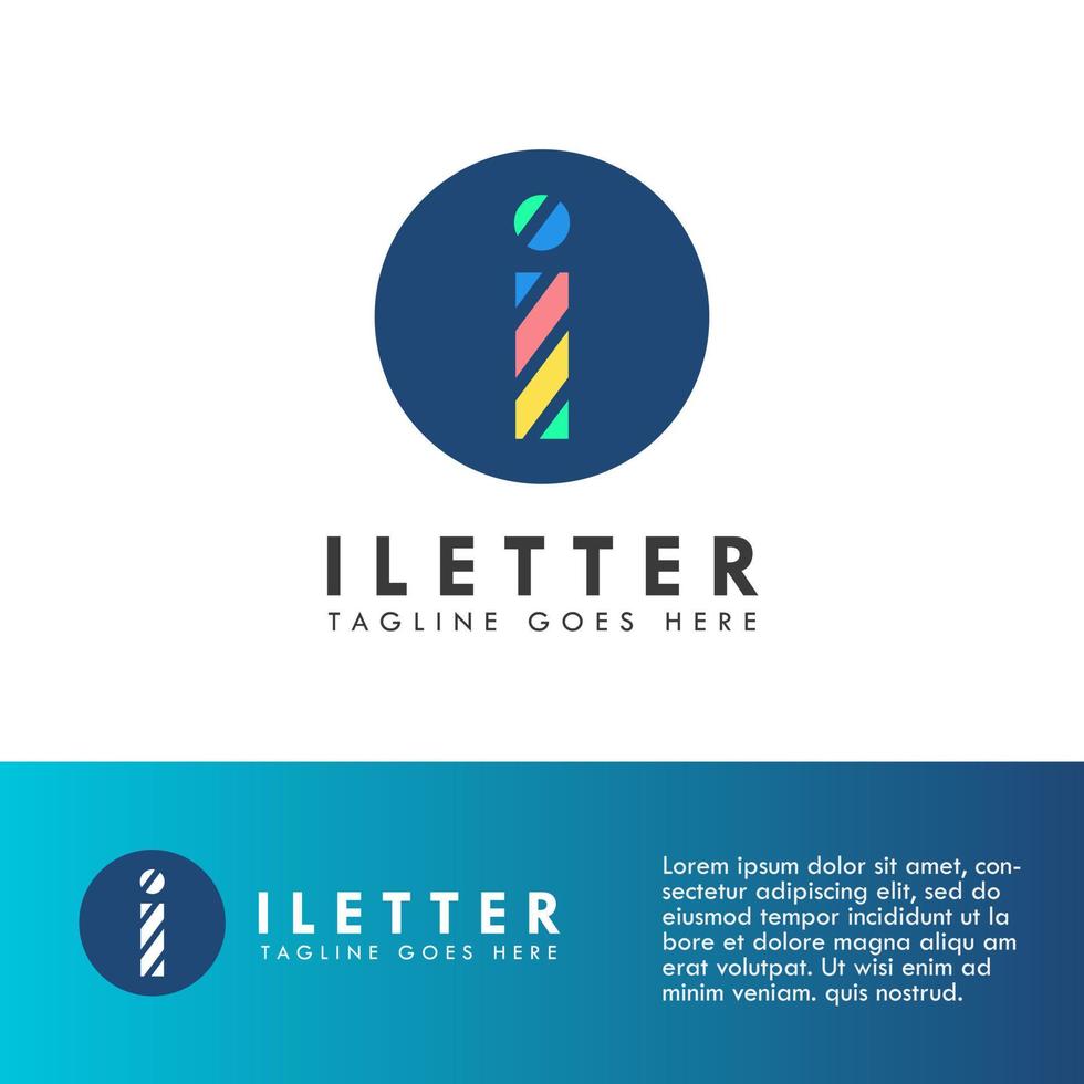 alfabeto i letra logotipo e design de ícone vetor