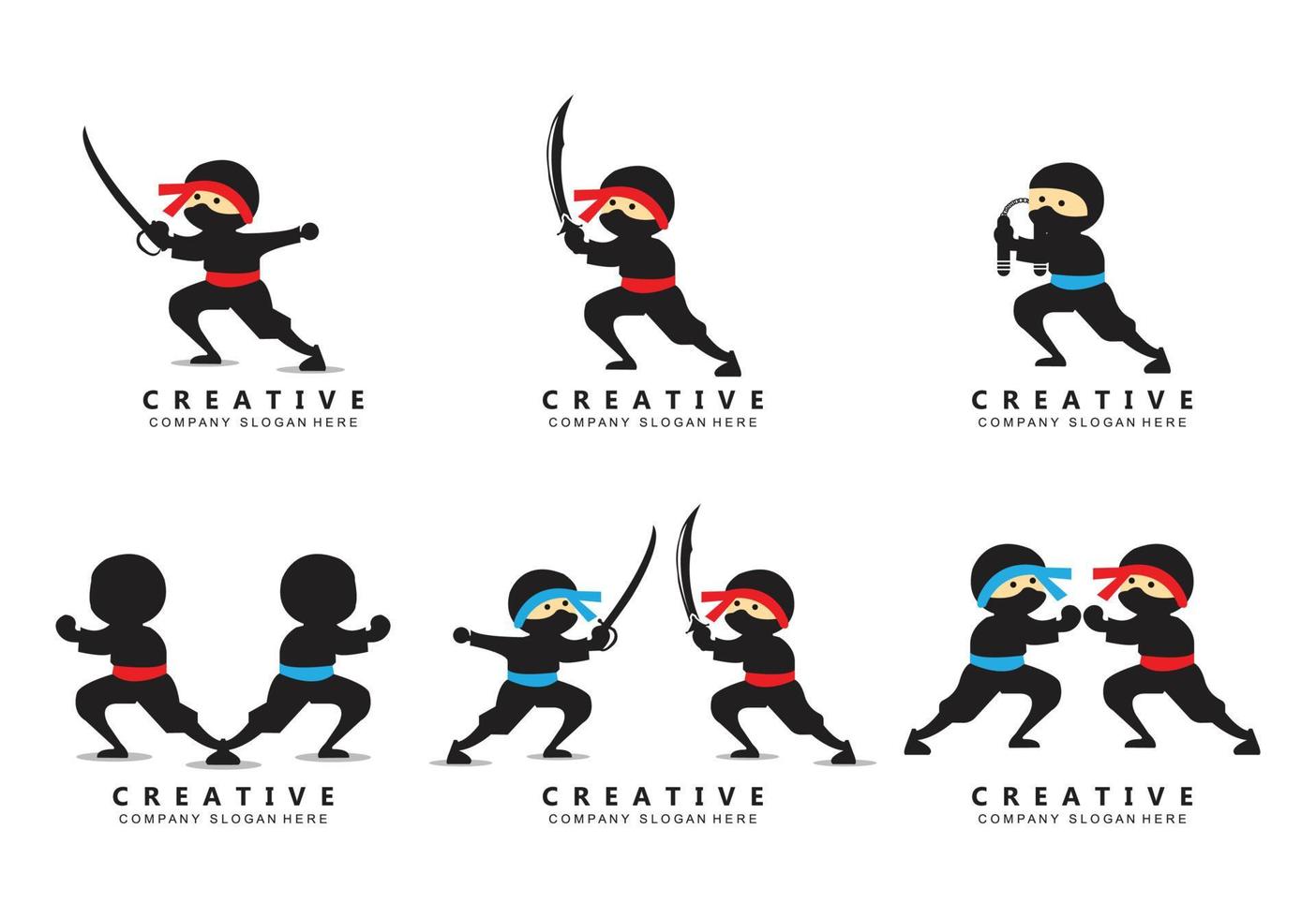 ilustração vetorial de ícone ninja vetor