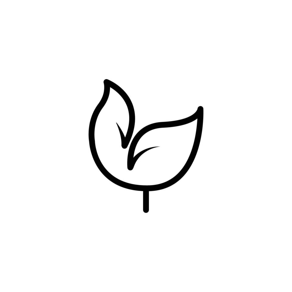 ícone de folha. apropriado para o símbolo de ecologia. estilo de ícone de linha. design simples editável. vetor de modelo de design