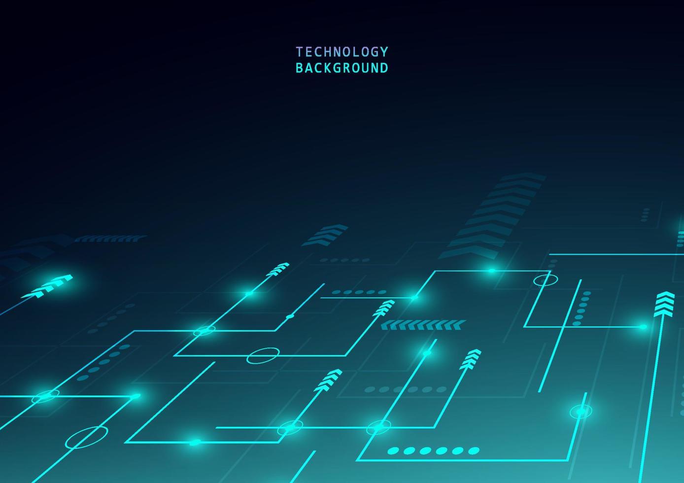 fundo de conceito de tecnologia abstrata e sistema de conexão com resumo de dados digitais. luzes azuis. tela abstrata de cor azul, tecnologia de internet de alta velocidade. vetor