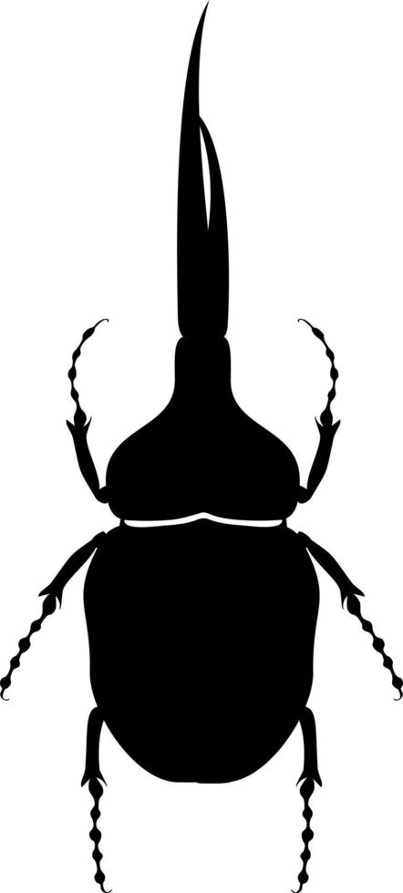 ícone de silhueta de bug Hércules. signo animal vetor