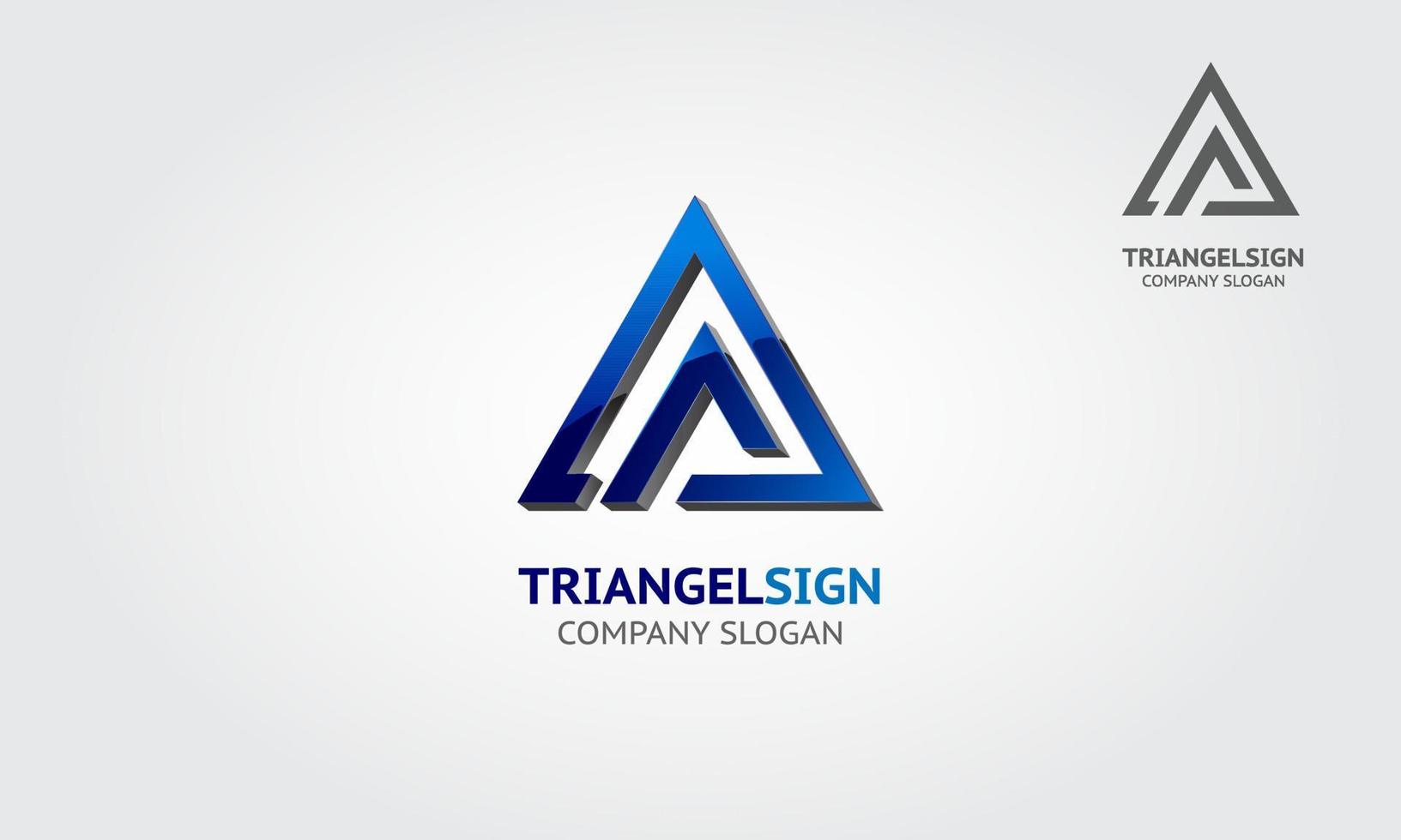 logotipo de vetor de sinal de triângulo. um modelo de logotipo excelente e simples.