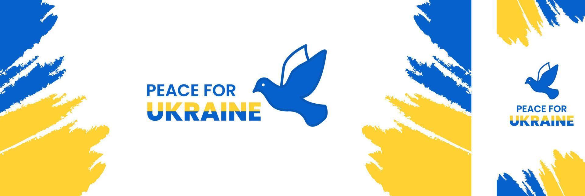 ore pela ucrânia, pare a guerra, salve a ucrânia, fique com a ucrânia, bandeira da ucrânia rezando o conceito de vetor definido ilustração de design de vetor de fundo