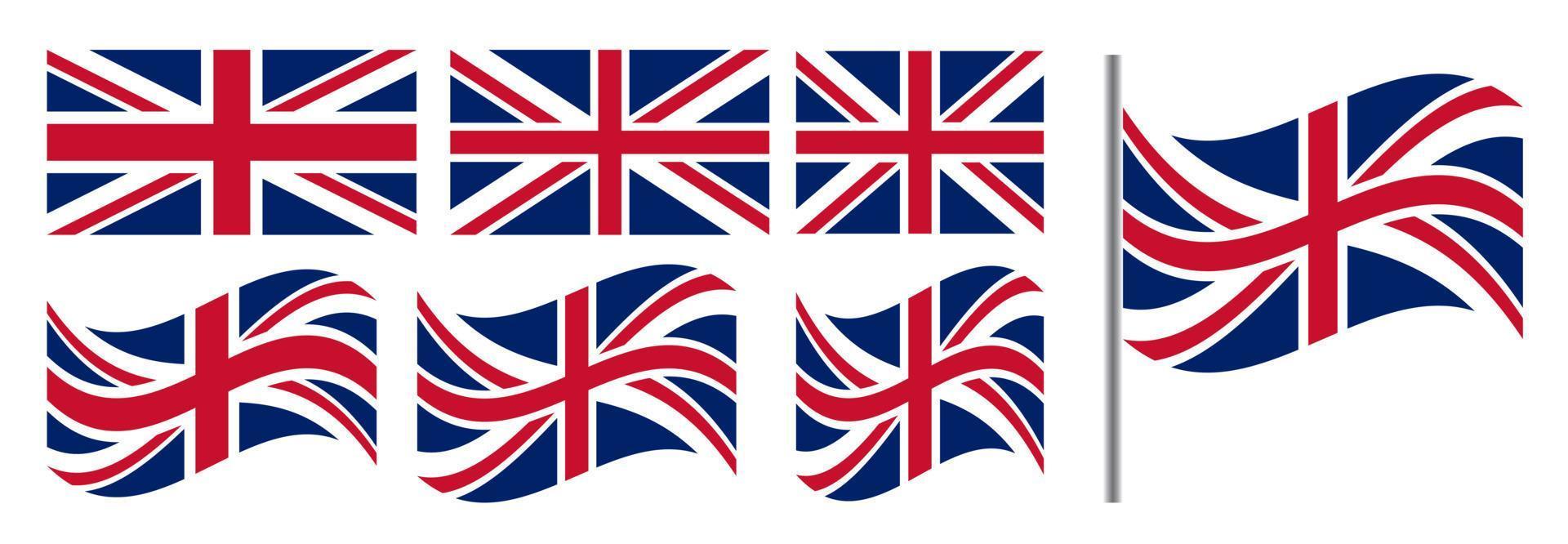 bandeira do reino unido. vetor. bandeira da imagem vetorial do Reino Unido da bandeira britânica. bandeira do Reino Unido. vetor