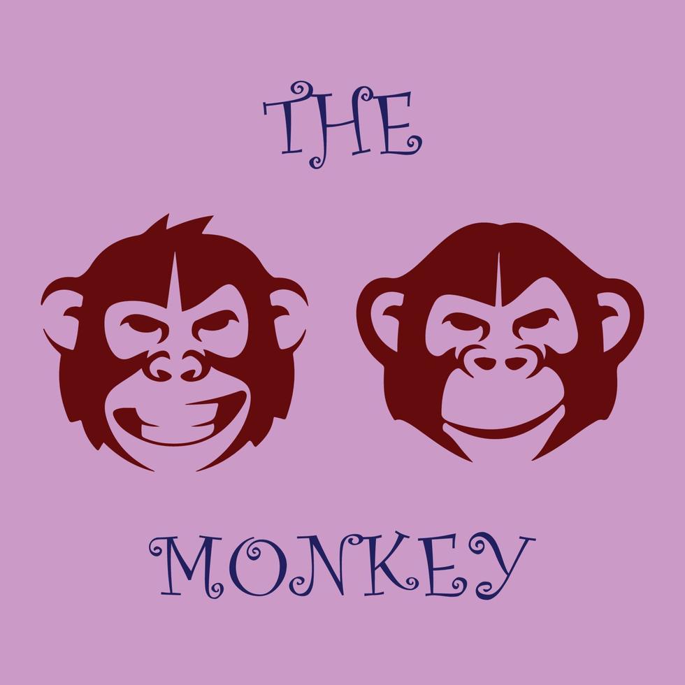 design de vetor de logotipo de macaco grátis