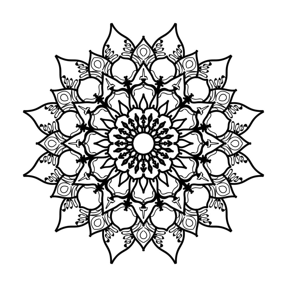 mandala desenhada à mão. decoração em ornamento de doodle oriental étnica. vetor