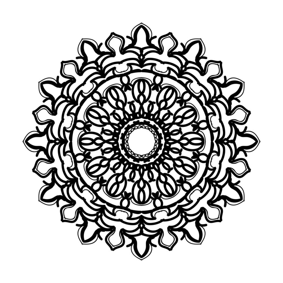 mandala desenhada à mão. decoração em ornamento de doodle oriental étnica. vetor