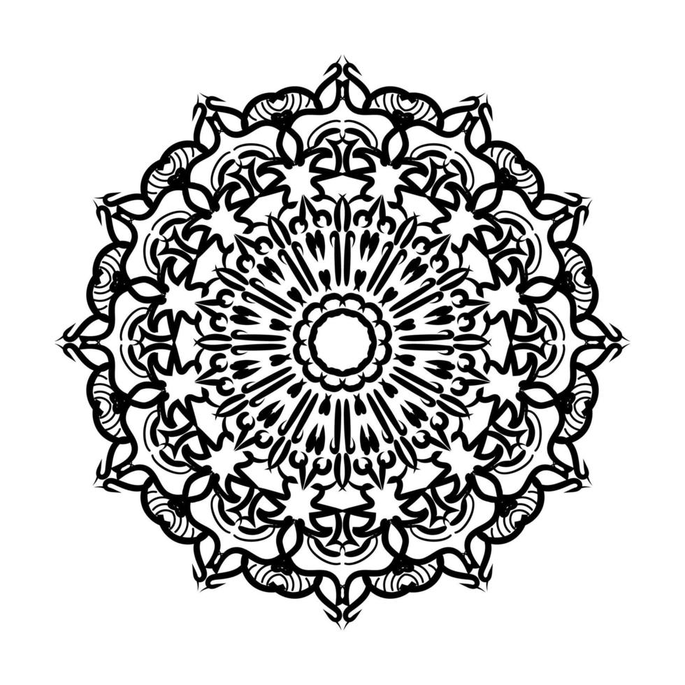 mandala desenhada à mão. decoração em ornamento de doodle oriental étnica. vetor