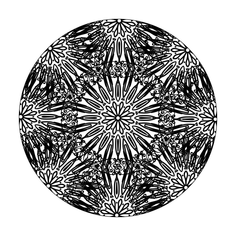 mandala desenhada à mão. decoração em ornamento de doodle oriental étnica. vetor