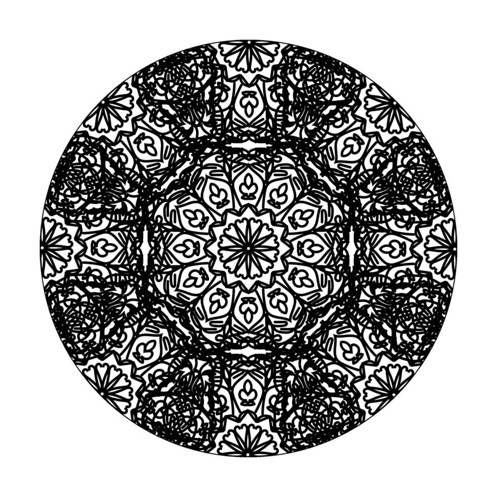 mandala desenhada à mão. decoração em ornamento de doodle oriental étnica. vetor