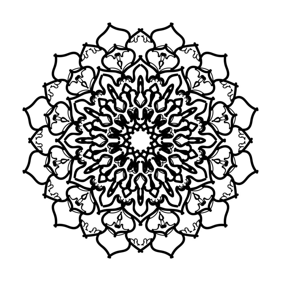 mandala desenhada à mão. decoração em ornamento de doodle oriental étnica. vetor